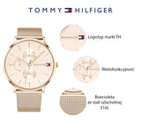 Buy Shop Tommy Hilfiger Jenna Quartz Rose Gold Dial Rose Gold Mesh Bracelet Watch For Women - 1781944 USA Online