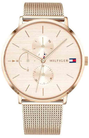 Buy Shop Tommy Hilfiger Jenna Quartz Rose Gold Dial Rose Gold Mesh Bracelet Watch For Women - 1781944 USA Online