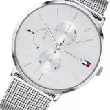 Buy Shop Tommy Hilfiger Jenna Quartz Silver Dial Silver Mesh Bracelet Watch For Women - 1781942 USA Online