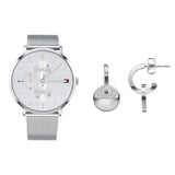 Buy Shop Tommy Hilfiger Jenna Quartz Silver Dial Silver Mesh Bracelet Watch For Women - 1781942 USA Online