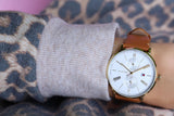 Buy Shop Tommy Hilfiger Jenna Quartz White Dial Brown Leather Strap Watch for Women - 1782073 USA Online