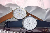 Buy Shop Tommy Hilfiger Jenna Quartz White Dial Brown Leather Strap Watch for Women - 1782073 USA Online