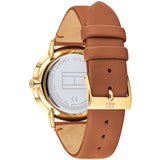 Buy Shop Tommy Hilfiger Jenna Quartz White Dial Brown Leather Strap Watch for Women - 1782073 USA Online