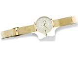 Buy Shop Tommy Hilfiger Jenna Quartz White Dial Gold Mesh Bracelet Watch For Women - 1781943 USA Online