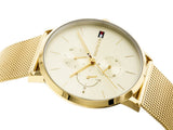 Buy Shop Tommy Hilfiger Jenna Quartz White Dial Gold Mesh Bracelet Watch For Women - 1781943 USA Online