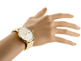 Buy Shop Tommy Hilfiger Jenna Quartz White Dial Gold Steel Strap Watch for Women - 1782069 USA Online