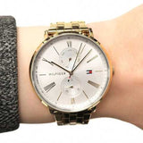 Buy Shop Tommy Hilfiger Jenna Quartz White Dial Gold Steel Strap Watch for Women - 1782069 USA Online