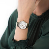 Buy Shop Tommy Hilfiger Jenna Quartz White Dial Gold Steel Strap Watch for Women - 1782069 USA Online