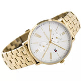 Buy Shop Tommy Hilfiger Jenna Quartz White Dial Gold Steel Strap Watch for Women - 1782069 USA Online
