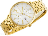 Buy Shop Tommy Hilfiger Jenna Quartz White Dial Gold Steel Strap Watch for Women - 1782069 USA Online