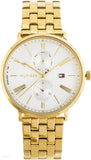Buy Shop Tommy Hilfiger Jenna Quartz White Dial Gold Steel Strap Watch for Women - 1782069 USA Online