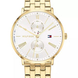 Buy Shop Tommy Hilfiger Jenna Quartz White Dial Gold Steel Strap Watch for Women - 1782069 USA Online