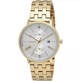 Buy Shop Tommy Hilfiger Jenna Quartz White Dial Gold Steel Strap Watch for Women - 1782069 USA Online