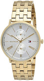 Buy Shop Tommy Hilfiger Jenna Quartz White Dial Gold Steel Strap Watch for Women - 1782069 USA Online