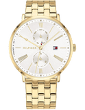 Buy Shop Tommy Hilfiger Jenna Quartz White Dial Gold Steel Strap Watch for Women - 1782069 USA Online