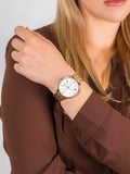 Buy Shop Tommy Hilfiger Jenna Quartz White Dial Rose Gold Steel Strap Watch for Women - 1782070 USA Online
