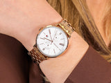 Buy Shop Tommy Hilfiger Jenna Quartz White Dial Rose Gold Steel Strap Watch for Women - 1782070 USA Online