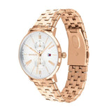 Buy Shop Tommy Hilfiger Jenna Quartz White Dial Rose Gold Steel Strap Watch for Women - 1782070 USA Online