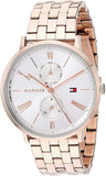 Buy Shop Tommy Hilfiger Jenna Quartz White Dial Rose Gold Steel Strap Watch for Women - 1782070 USA Online