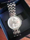 Buy Shop Tommy Hilfiger Jenna Quartz White Dial Silver Steel Strap Watch for Women - 1782068 USA Online