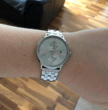 Buy Shop Tommy Hilfiger Jenna Quartz White Dial Silver Steel Strap Watch for Women - 1782068 USA Online