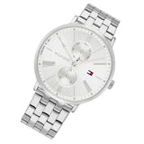 Buy Shop Tommy Hilfiger Jenna Quartz White Dial Silver Steel Strap Watch for Women - 1782068 USA Online