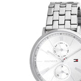 Buy Shop Tommy Hilfiger Jenna Quartz White Dial Silver Steel Strap Watch for Women - 1782068 USA Online