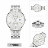 Tommy Hilfiger Jenna Quartz White Dial Silver Steel Strap Watch for Women - 1782068