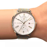 Buy Shop Tommy Hilfiger Jenna Quartz White Dial Two Tone Mesh Bracelet Watch for Women - 1782074 USA Online