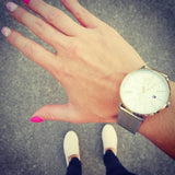 Buy Shop Tommy Hilfiger Jenna Quartz White Dial Two Tone Mesh Bracelet Watch for Women - 1782074 USA Online