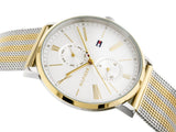 Buy Shop Tommy Hilfiger Jenna Quartz White Dial Two Tone Mesh Bracelet Watch for Women - 1782074 USA Online