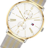 Buy Shop Tommy Hilfiger Jenna Quartz White Dial Two Tone Mesh Bracelet Watch for Women - 1782074 USA Online