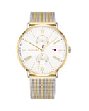 Buy Shop Tommy Hilfiger Jenna Quartz White Dial Two Tone Mesh Bracelet Watch for Women - 1782074 USA Online