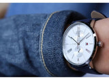 Buy Shop Tommy Hilfiger Jenna White Dial Blue Leather Strap Watch for Women - 1782072 USA Online