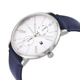 Buy Shop Tommy Hilfiger Jenna White Dial Blue Leather Strap Watch for Women - 1782072 USA Online