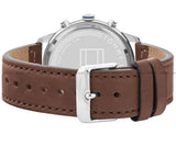 Buy Shop Tommy Hilfiger Jimmy Chronograph Quartz Blue Dial Brown Leather Strap Watch For Men - 1791946 USA Online