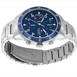 Buy Shop Tommy Hilfiger Jimmy Chronograph Quartz Blue Dial Silver Steel Strap Watch For Men - 1791949 USA Online