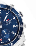Buy Shop Tommy Hilfiger Jimmy Chronograph Quartz Blue Dial Silver Steel Strap Watch For Men - 1791949 USA Online