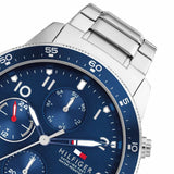 Buy Shop Tommy Hilfiger Jimmy Chronograph Quartz Blue Dial Silver Steel Strap Watch For Men - 1791949 USA Online