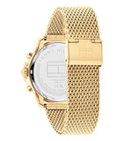 Buy Shop Tommy Hilfiger Jordan Chronograph Green Dial Gold Mesh Strap Watch For Men - 1792093 USA Online