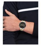 Buy Shop Tommy Hilfiger Jordon Chronograph Black Dial Two Tone Steel Strap Watch For Men - 1792095 USA Online
