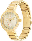 Buy Shop Tommy Hilfiger Joy Analog Gold Dial Gold Steel Strap Watch For Women - 1782536 USA Online