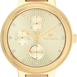 Buy Shop Tommy Hilfiger Joy Analog Gold Dial Gold Steel Strap Watch For Women - 1782536 USA Online