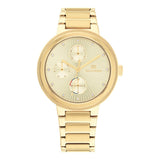 Buy Shop Tommy Hilfiger Joy Analog Gold Dial Gold Steel Strap Watch For Women - 1782536 USA Online