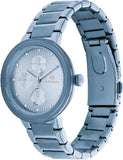 Buy Shop Tommy Hilfiger Joy Chronograph Blue Dial Blue Steel Strap Watch For Women - 1782535 USA Online