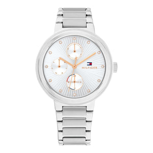 Buy Shop Tommy Hilfiger Joy Chronograph Silver Dial Silver Steel Strap Watch For Women - 1782532 USA Online