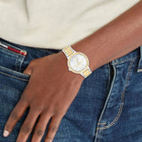 Buy Shop Tommy Hilfiger Joy Chronograph Silver Dial Two Tone Steel Strap Watch for Women - 1782534 USA Online