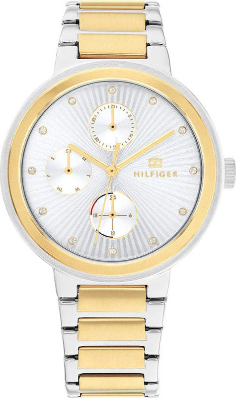 Buy Shop Tommy Hilfiger Joy Chronograph Silver Dial Two Tone Steel Strap Watch for Women - 1782534 USA Online