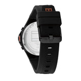 Buy Shop Tommy Hilfiger Justin Black Dial Black Rubber Strap Watch For Men - 1792056 USA Online