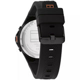 Buy Shop Tommy Hilfiger Justin Black Dial Black Rubber Strap Watch For Men - 1792056 USA Online